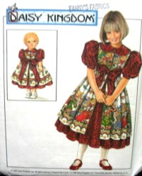 7349 DK EMPIRE TIE DRESS, SLIP, PINAFORE,17'' DOLL PATTERN 3-6